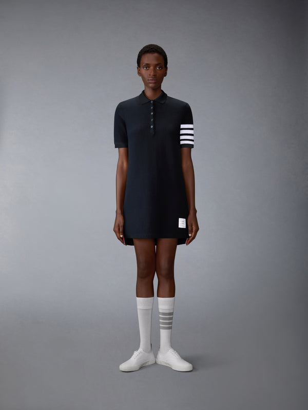TEXTURED PIQUE 4-BAR POLO DRESS - image 1