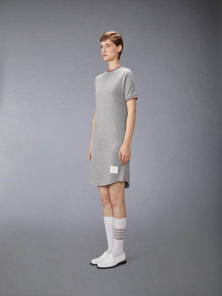 PIQUE DOLMAN T-SHIRT DRESS LT GREY