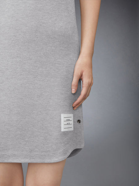 PIQUE DOLMAN T-SHIRT DRESS LT GREY