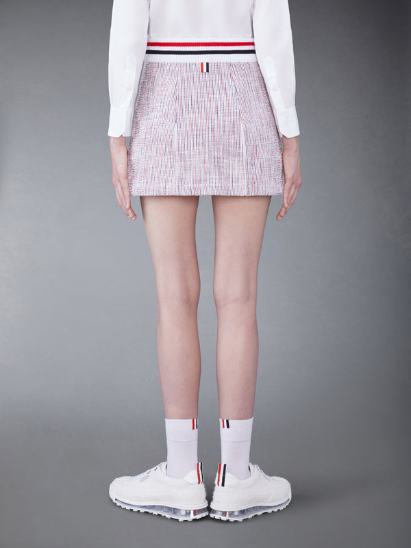 SEERSUCKER TWEED BOX PLEAT MINI SKIRT - image 3