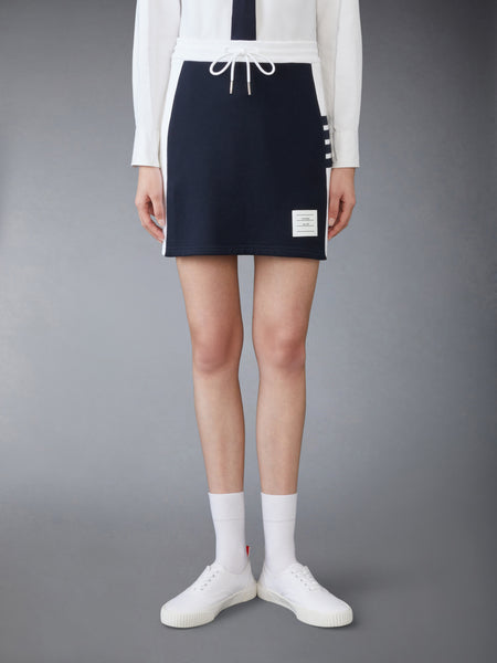CLASSIC 4-BAR JERSEY MINI SKIRT NAVY