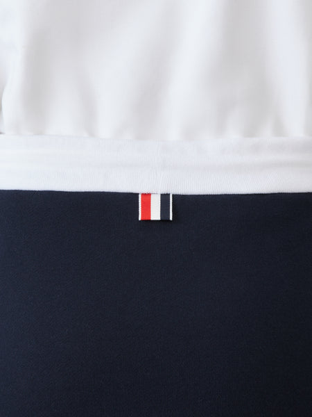 CLASSIC 4-BAR JERSEY MINI SKIRT NAVY