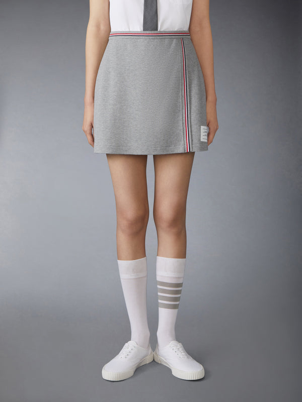 COTTON WAFFLE MINI WRAP SKIRT - image 1