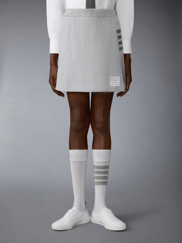 TEXTURED PIQUE 4-BAR BOX PLEAT MINI SKIRT - image 1