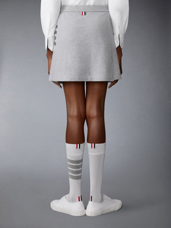 TEXTURED PIQUE 4-BAR BOX PLEAT MINI SKIRT - image 3