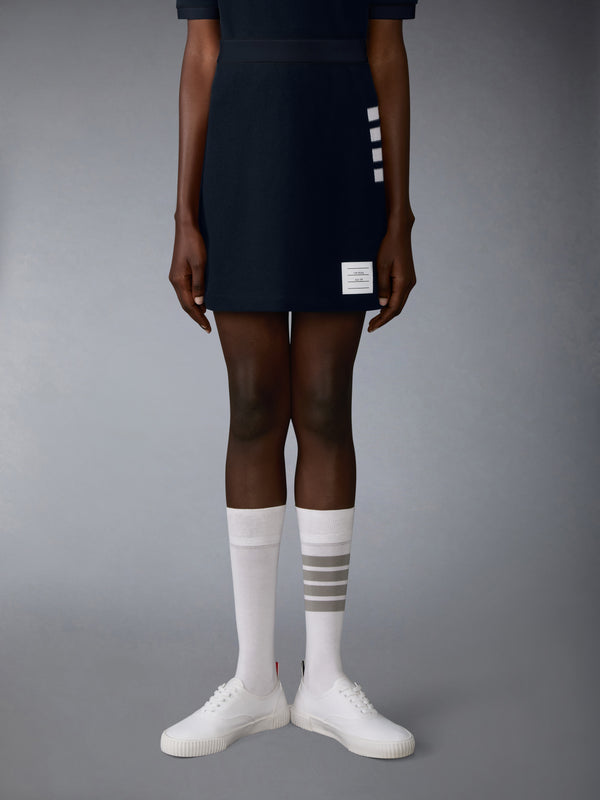 TEXTURED PIQUE 4-BAR BOX PLEAT MINI SKIRT - image 1