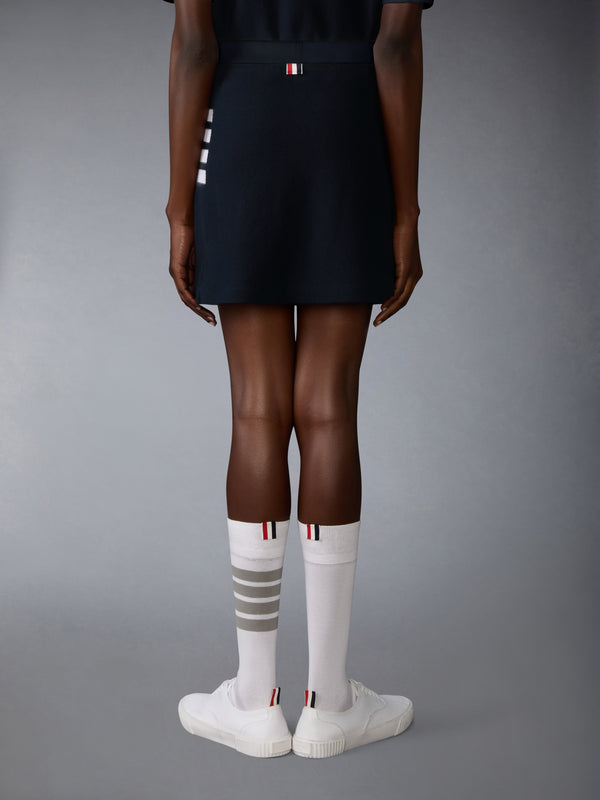 TEXTURED PIQUE 4-BAR BOX PLEAT MINI SKIRT - image 3