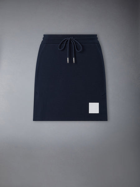 CLASSIC LOOPBACK JERSEY MINI SKIRT NAVY