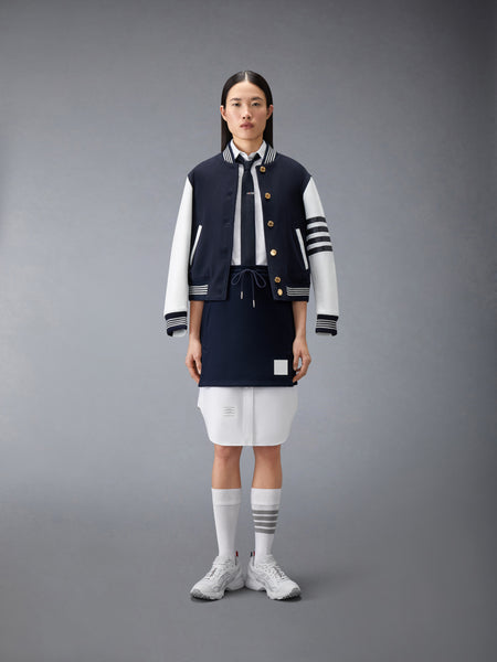 CLASSIC LOOPBACK JERSEY MINI SKIRT NAVY