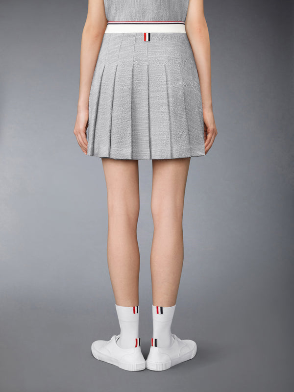 COTTON TWEED PLEATED MINI SKIRT - image 3