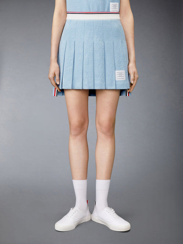 COTTON TWEED PLEATED MINI SKIRT - image 1