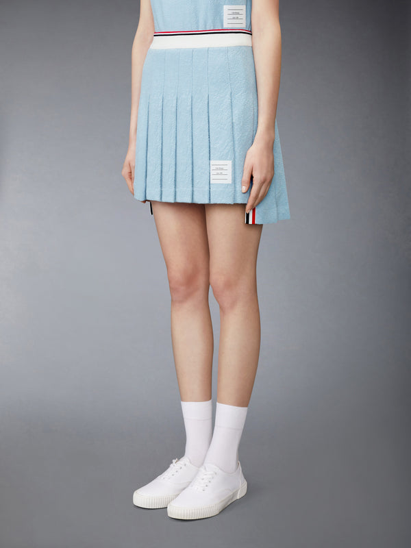 COTTON TWEED PLEATED MINI SKIRT - image 2