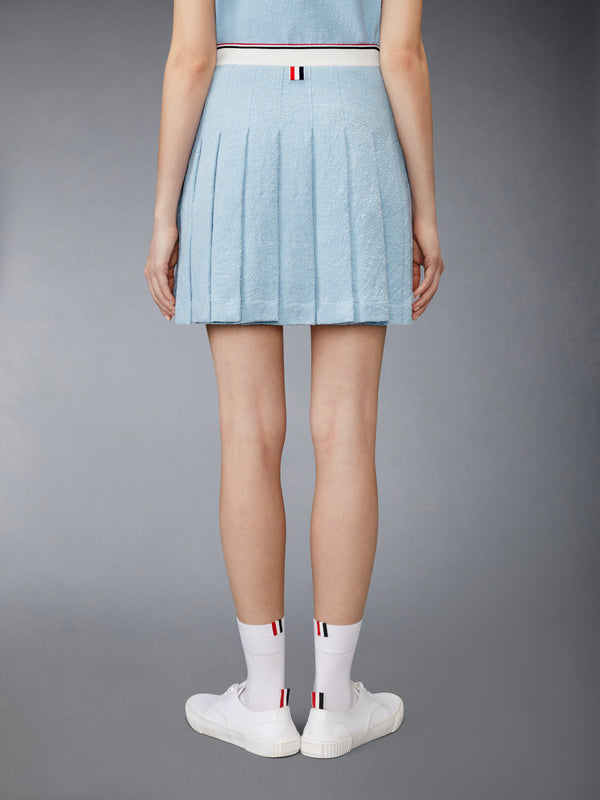 COTTON TWEED PLEATED MINI SKIRT - image 3