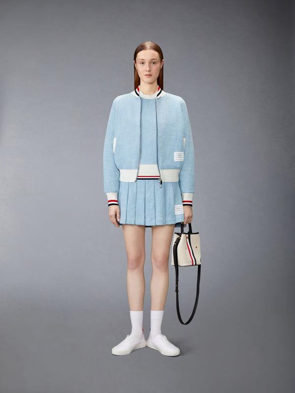 COTTON TWEED PLEATED MINI SKIRT - image 4