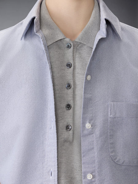 CLASSIC PIQUE 4-BAR POLO LT GREY