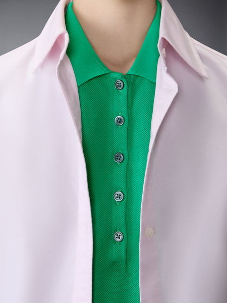 CLASSIC PIQUE 4-BAR POLO LT GREEN