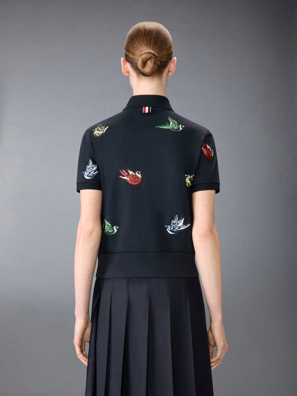 SATIN STITCH BIRD EMBROIDERY POLO - image 2