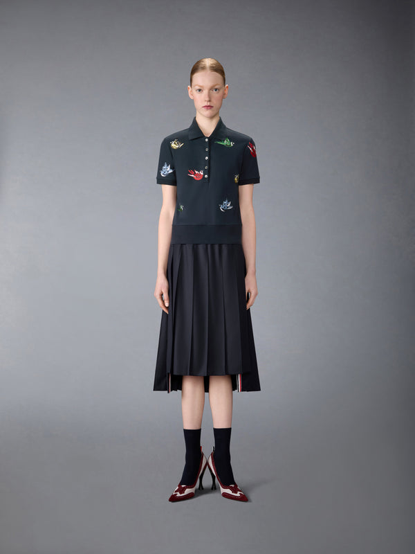 SATIN STITCH BIRD EMBROIDERY POLO - image 3