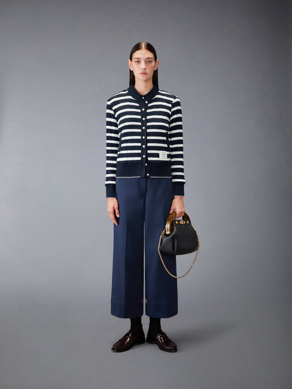 STRIPED SCALLOP EDGE SLEEVELESS POLO - image 3