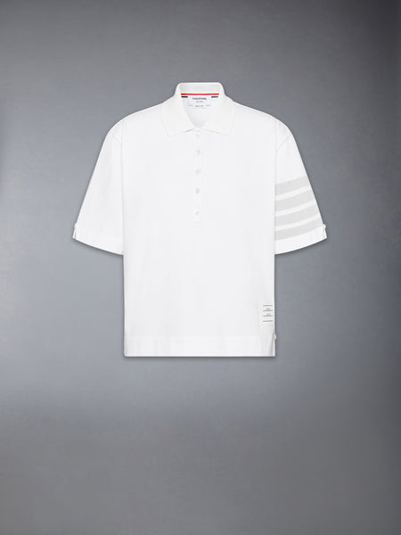 OVERDYED 4-BAR JERSEY POLO WHITE