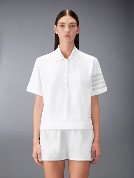 OVERDYED 4-BAR JERSEY POLO WHITE