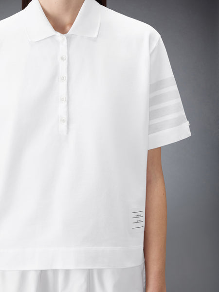 OVERDYED 4-BAR JERSEY POLO WHITE