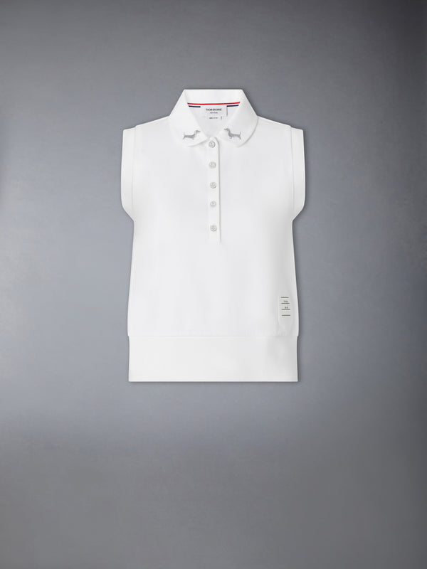 JERSEY EMBROIDERY SLEEVELESS POLO - featured image