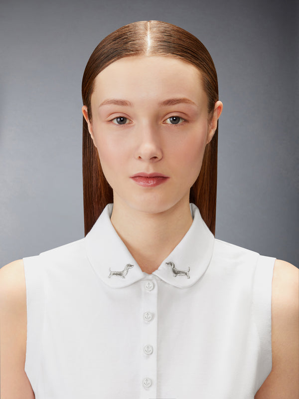 JERSEY EMBROIDERY SLEEVELESS POLO - image 2