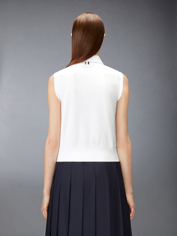 JERSEY EMBROIDERY SLEEVELESS POLO - image 3