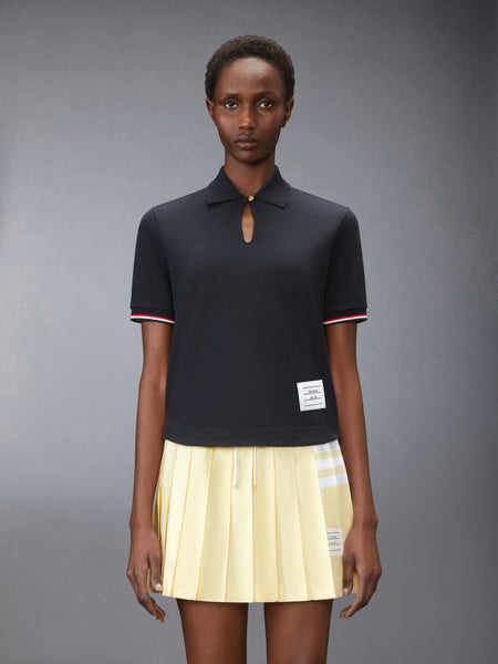 PIQUE KEYHOLE POLO NAVY