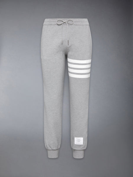 COTTON OTTOMAN RIB 4-BAR SWEATPANTS LT GREY