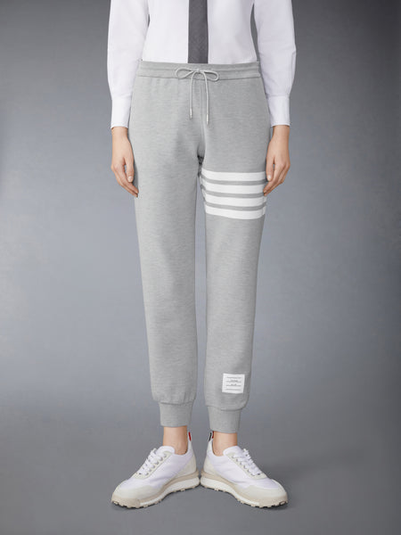 COTTON OTTOMAN RIB 4-BAR SWEATPANTS LT GREY