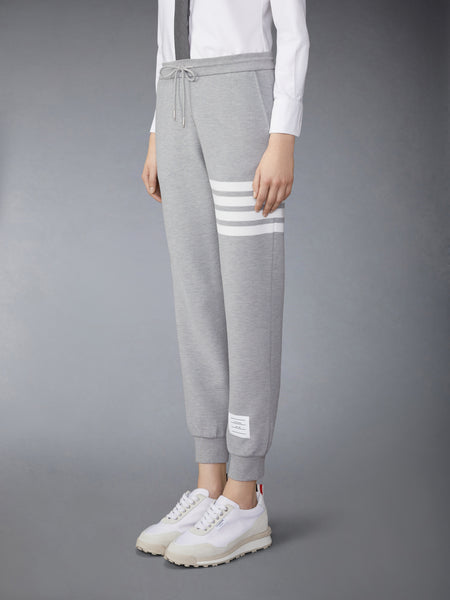 COTTON OTTOMAN RIB 4-BAR SWEATPANTS LT GREY