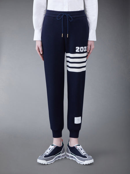 CASHMERE WAFFLE 2003 4-BAR SWEATPANTS NAVY