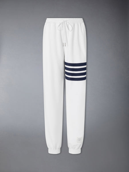 LOOPBACK PIPING 4-BAR SWEATPANT WHITE /NAVY