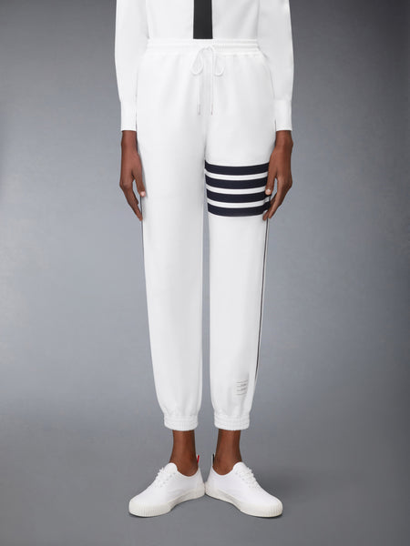 LOOPBACK PIPING 4-BAR SWEATPANT WHITE /NAVY