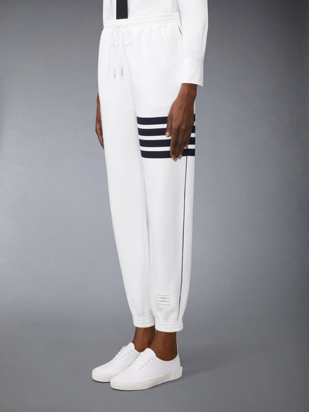 LOOPBACK PIPING 4-BAR SWEATPANT WHITE /NAVY