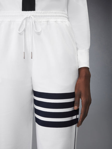 LOOPBACK PIPING 4-BAR SWEATPANT WHITE /NAVY