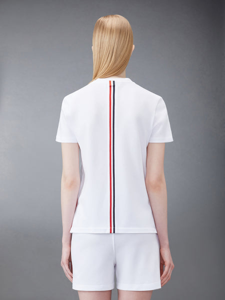 CLASSIC PIQUE STRIPE TEE WHITE