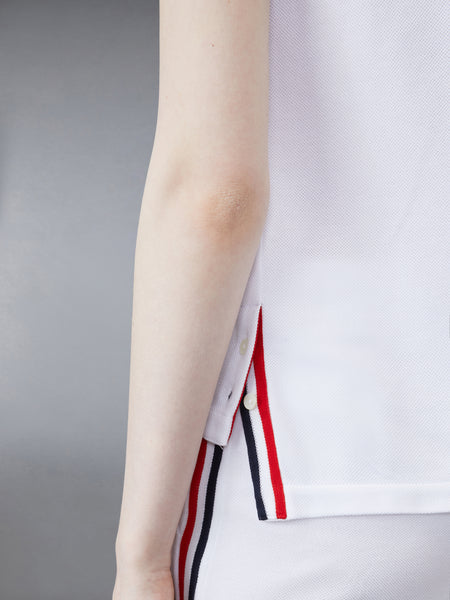 CLASSIC PIQUE STRIPE TEE WHITE