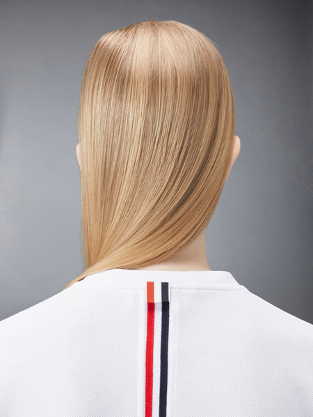 CLASSIC PIQUE STRIPE TEE WHITE