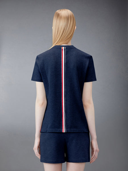 CLASSIC PIQUE STRIPE TEE NAVY