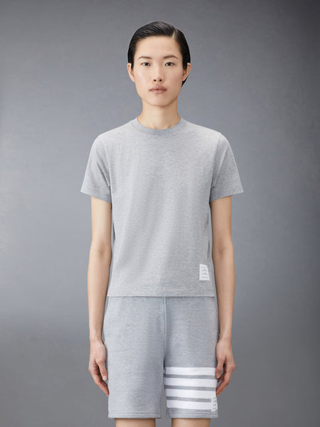 JERSEY RELAXED SIDE SLIT TEE LT GREY