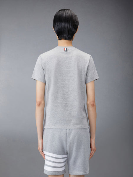JERSEY RELAXED SIDE SLIT TEE LT GREY