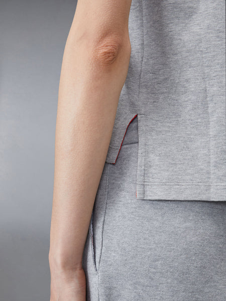 JERSEY RELAXED SIDE SLIT TEE LT GREY