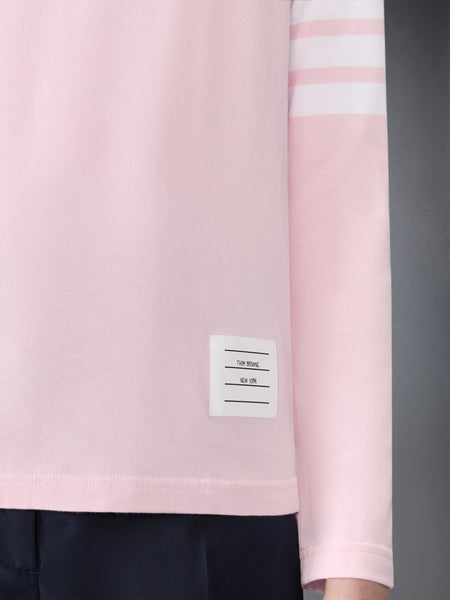 ジャージー 4 BAR T 長袖 Tシャツ ライト ピンク