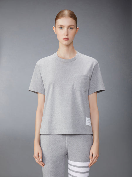 JERSEY BOXY FIT POCKET TEE LT GREY