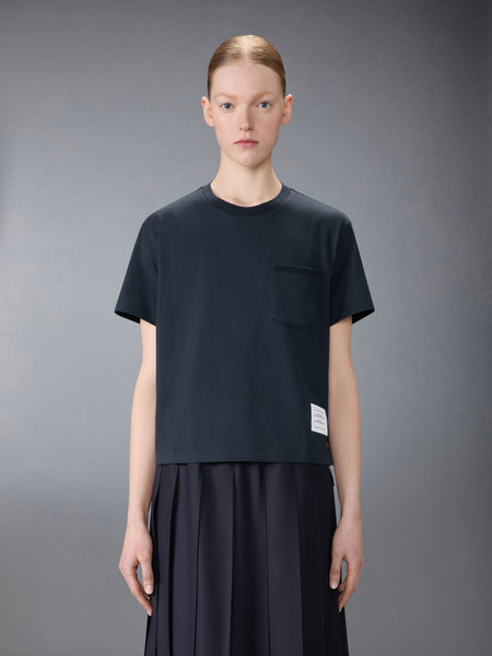 JERSEY BOXY FIT POCKET TEE NAVY