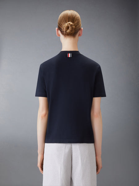 クラシック ピケ 4-BAR Tシャツ ネイビー