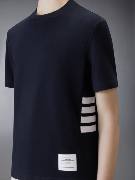 クラシック ピケ 4-BAR Tシャツ ネイビー